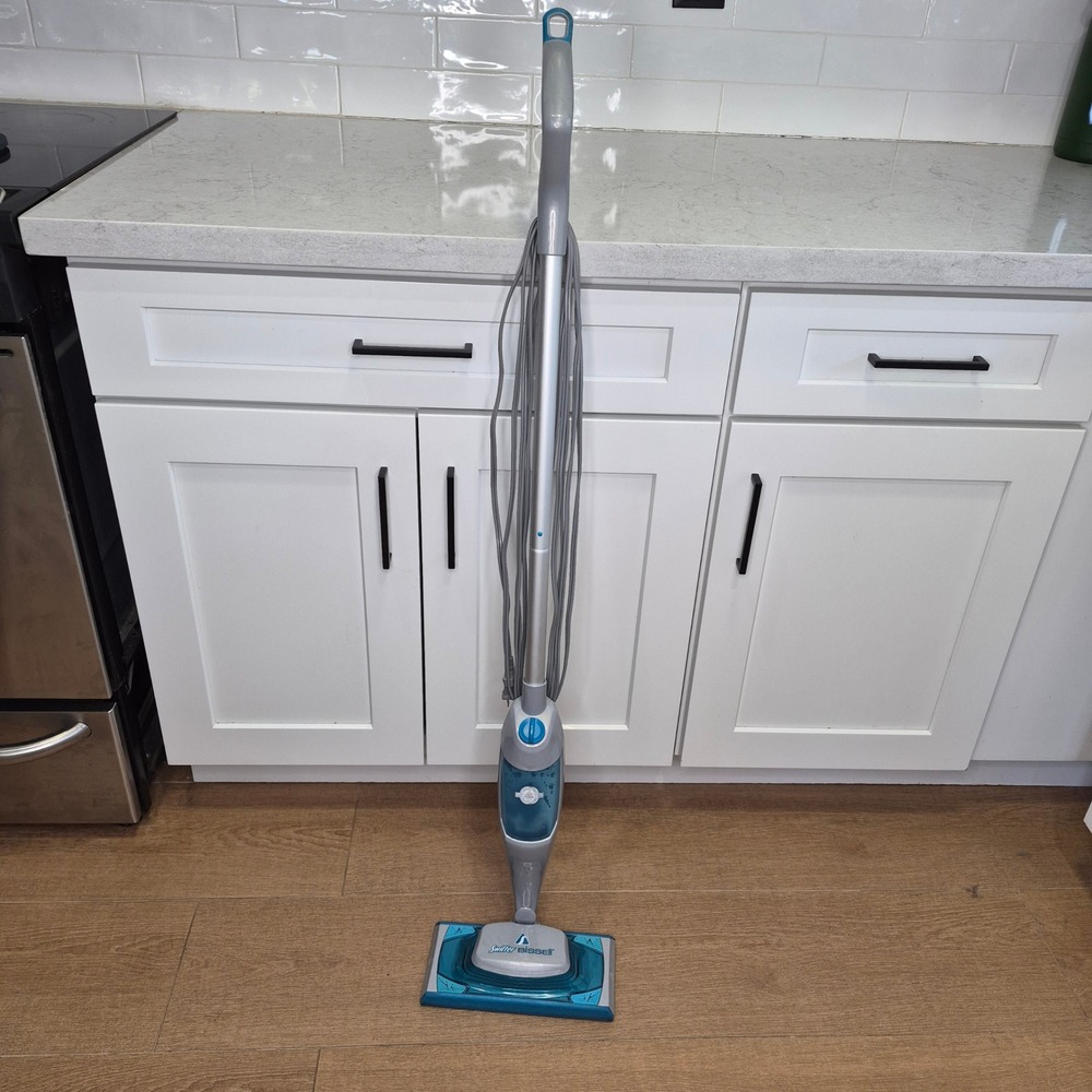 Bissell Steam Mop Swiffer Steamboost 6639 Silver Blue Hard Floor Cleaner